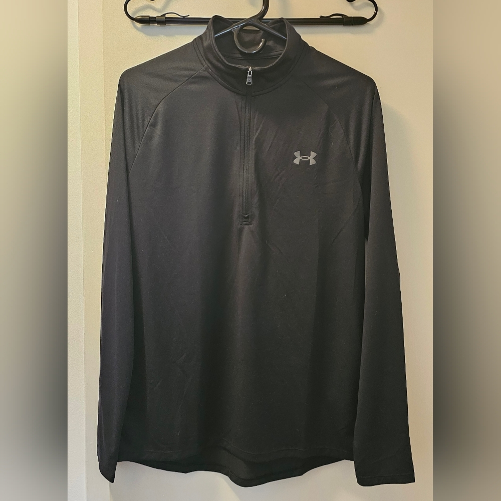 Under Armour NWT Men's Tech 2.0 Half-Zip Black Performance Jacket - Size M